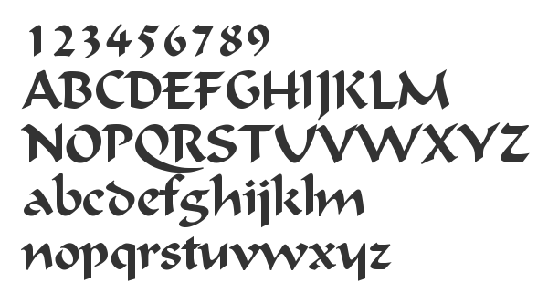 Скачать шрифт Calligraphic Regular