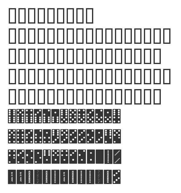 Скачать шрифт Dominoes Regular
