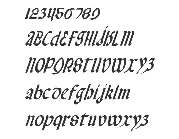 Скачать шрифт Valerius Condensed Italic Italic