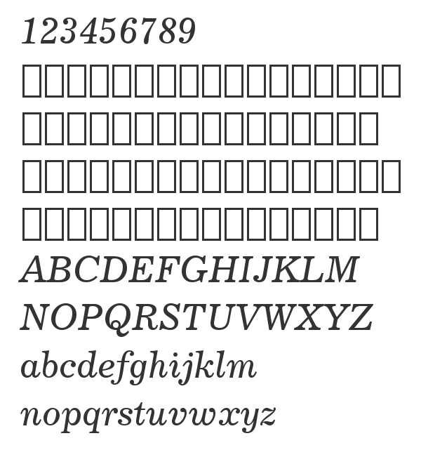 Скачать шрифт Century731 BT Italic