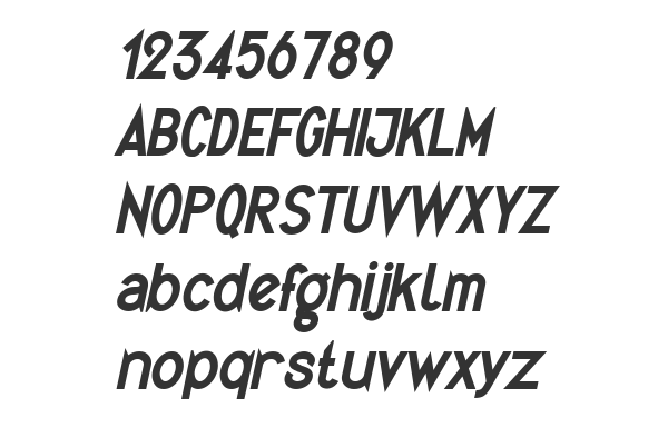 Скачать шрифт Quirkus Bold Italic