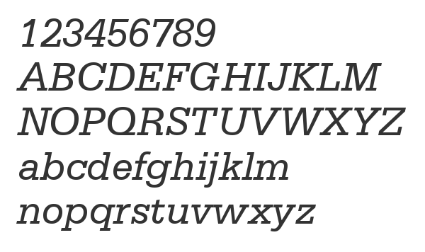Скачать шрифт Serifa BT Italic