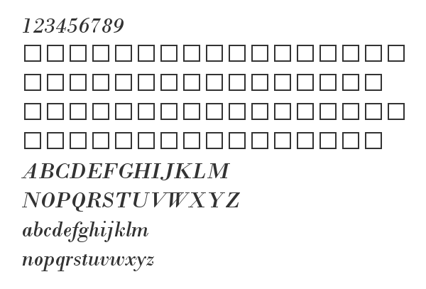 Скачать шрифт Bodoni MT Italic