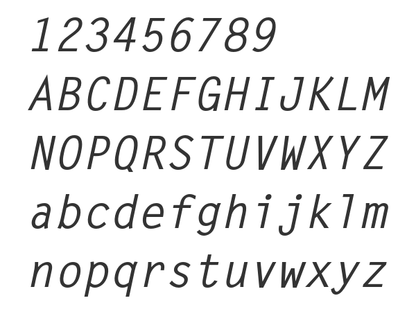 Скачать шрифт Letter Gothic Std Bold Italic