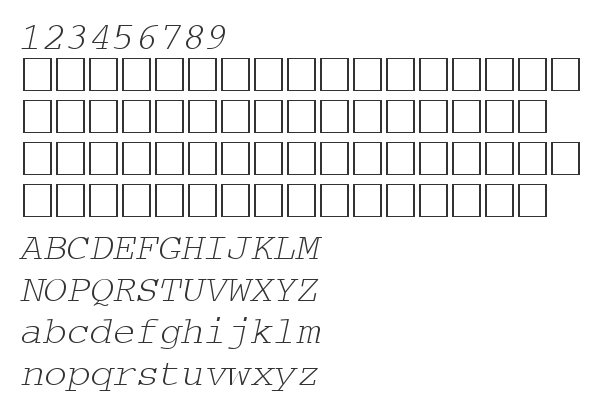 Скачать шрифт CourierTM Italic