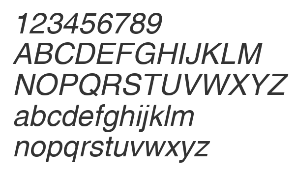 Скачать шрифт Helvetica LT Italic