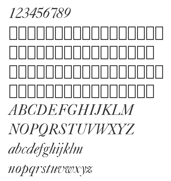 Скачать шрифт Caslon540 BT Italic