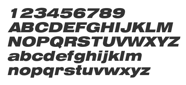 Скачать шрифт HeliosExtBlack Italic