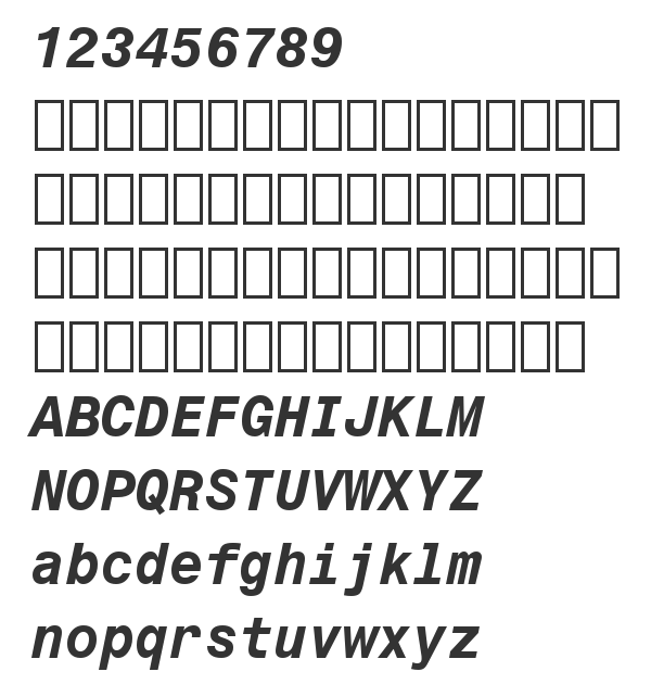 Скачать шрифт Monospac821 BT Bold Italic