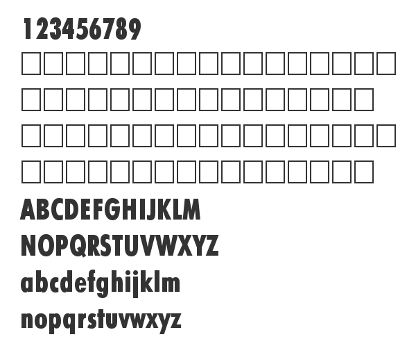 Скачать шрифт FuturisXCondC Normal