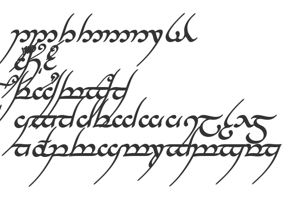 Скачать шрифт Tengwar Annatar Bold Italic