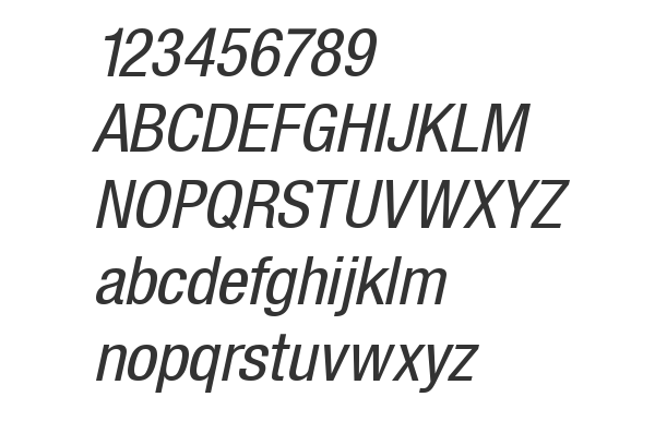 Скачать шрифт Sans Condensed ITALIC