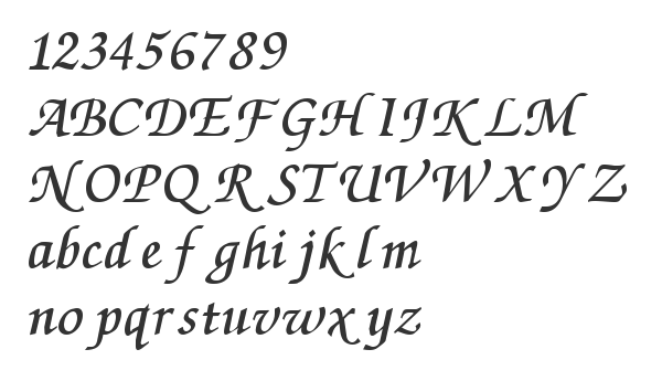 Скачать шрифт ZapfChancery Italic