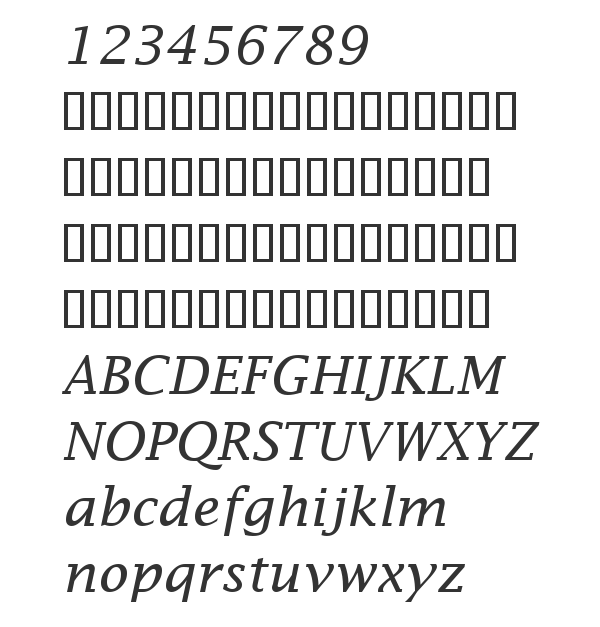 Скачать шрифт Lucida Fax Italic