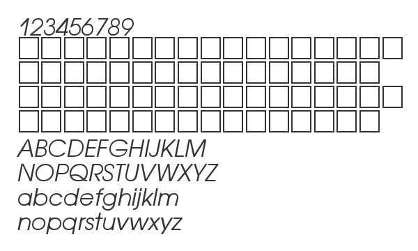 Скачать шрифт AvantGardeCTT Italic