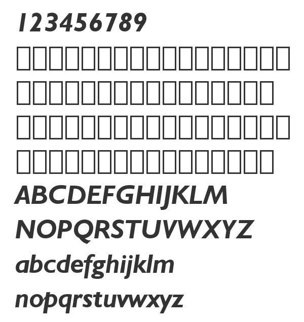Скачать шрифт Humanst521 BT Bold Italic