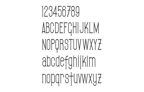 Скачать шрифт SF Gothican Condensed Regular