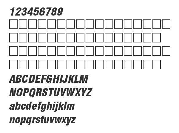 Скачать шрифт HebarCondBlack Italic