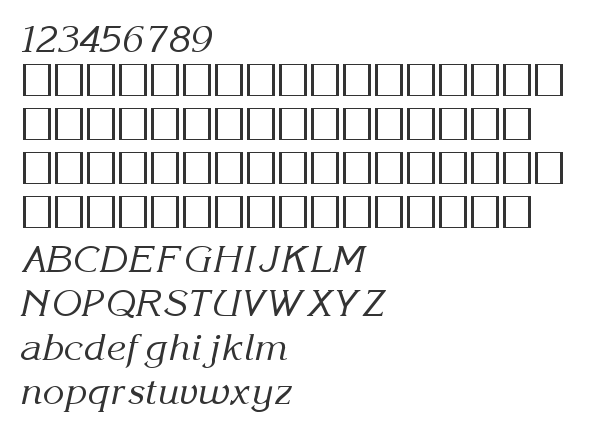 Скачать шрифт Korinna Italic