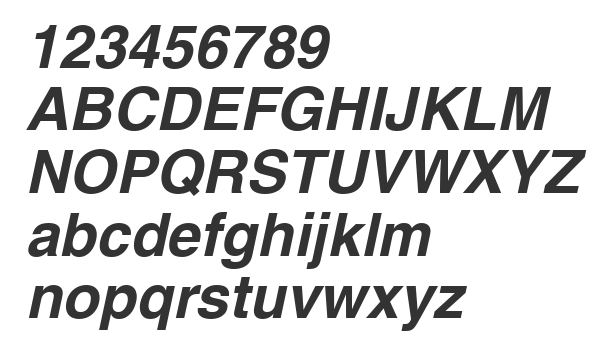 Скачать шрифт Helvetica LT Bold Italic