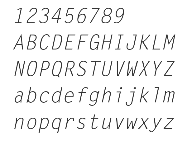 Скачать шрифт Letter Gothic Std Italic