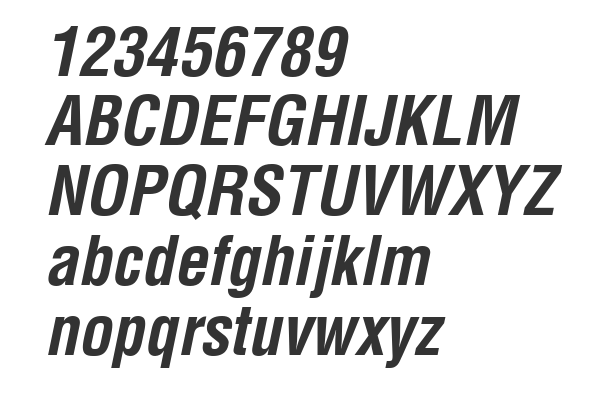 Скачать шрифт Helvetica LT Condensed Bold Italic