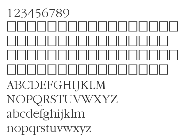 Скачать шрифт GaramondCTT Regular