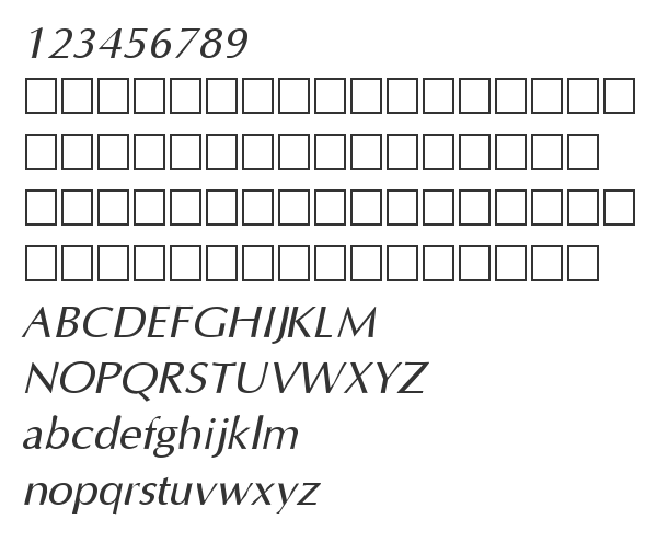 Скачать шрифт AGOpusHR Oblique