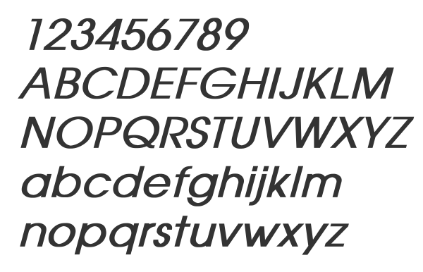 Скачать шрифт AvantGarde Bold Italic