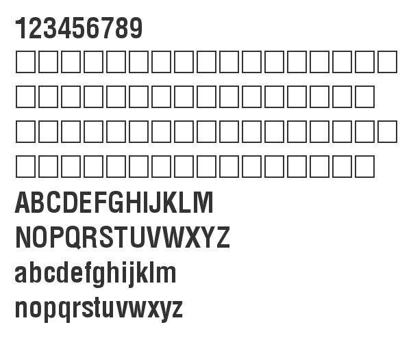 Скачать шрифт AGLettericaCondensed Bold