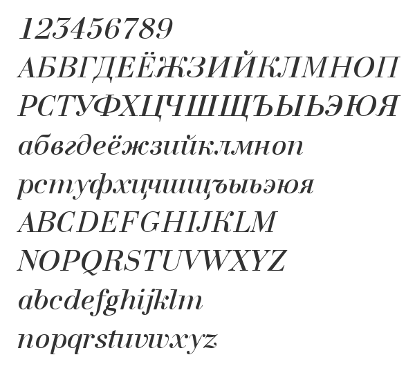 Скачать шрифт a_BodoniNova Italic