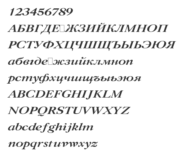 Скачать шрифт Caslon Bold Italic