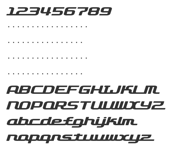 Скачать шрифт D3 Roadsterism Wide Italic Regular