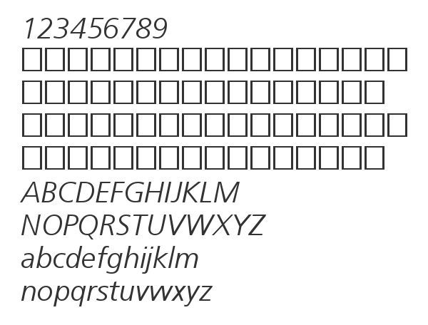 Скачать шрифт Frugal Sans Italic