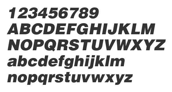 Скачать шрифт Helvetica LT Black Italic