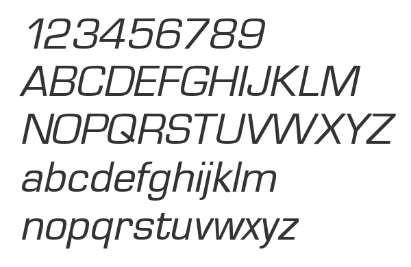 Скачать шрифт MicroSquare Italic