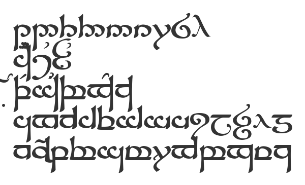 Скачать шрифт Tengwar Sindarin Regular