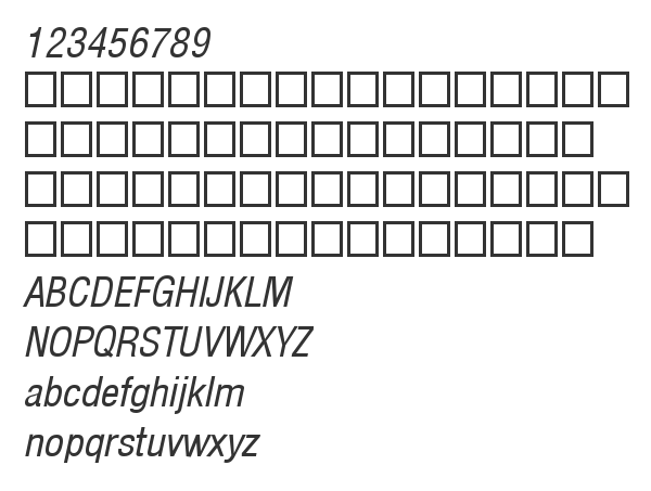 Скачать шрифт HebarCond Italic