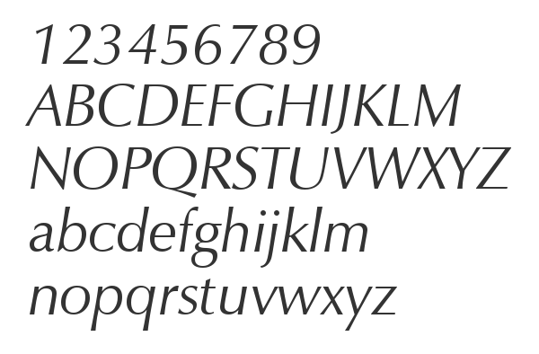 Скачать шрифт ZapfHumnst BT Italic