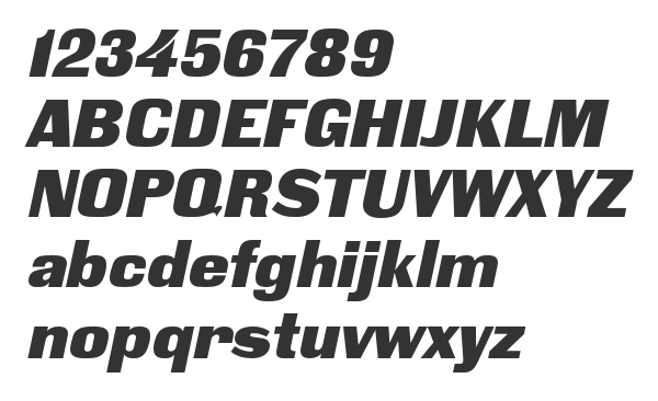 Скачать шрифт BlackGroteskC Italic