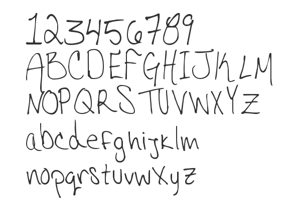 Скачать шрифт Hannahs Messy Handwriting Regular