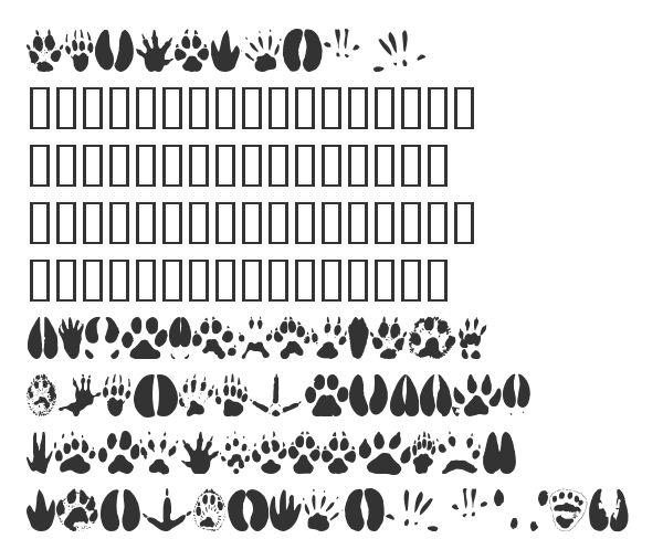 Скачать шрифт AnimalTracks Regular