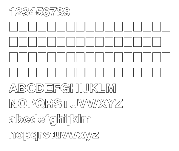 Скачать шрифт Cyrvetica Extra Outline Normal