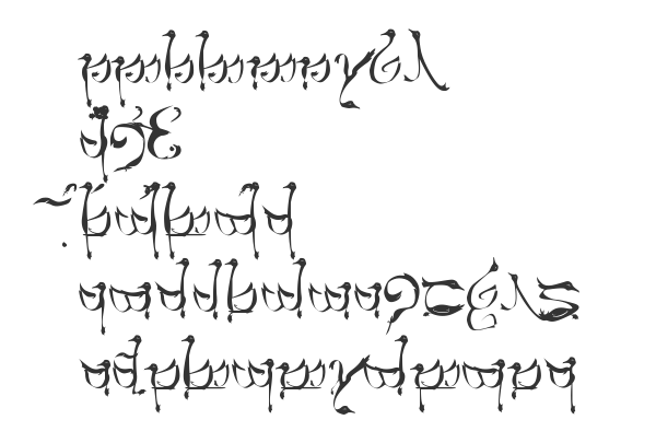 Скачать шрифт Tengwar Teleri Regular