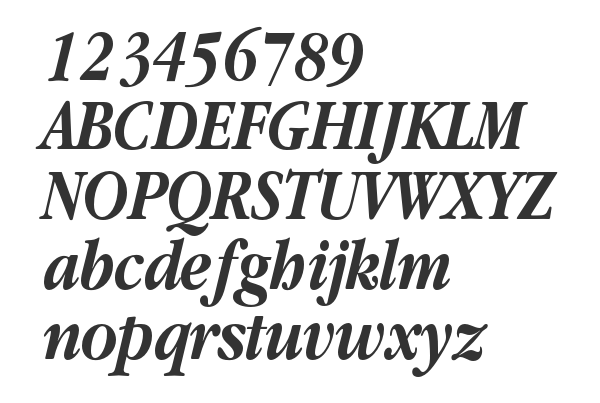 Скачать шрифт GaramondNarrowC Bold Italic