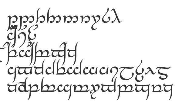 Скачать шрифт Tengwar Annatar Regular