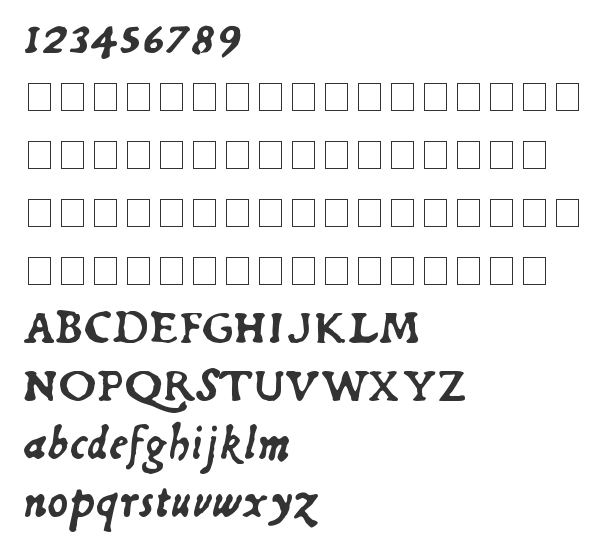 Скачать шрифт Du Bellay Italic