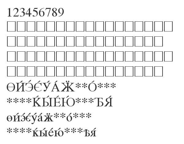 Скачать шрифт CyrillicSerif Roman