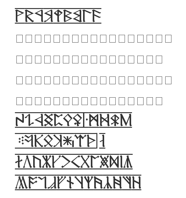 Скачать шрифт Cirth Erebor-1 Regular