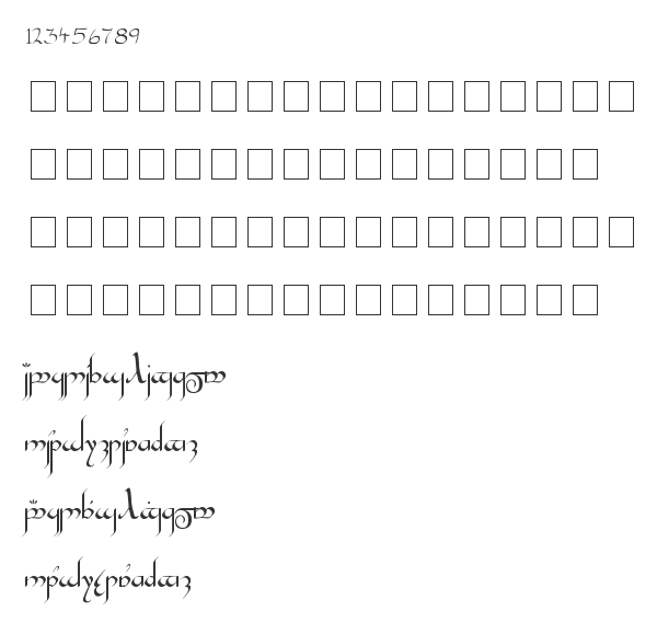 Скачать шрифт Tengwar-Gandalf Medium